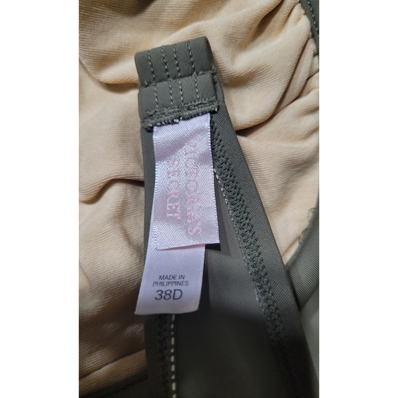 Victoria's Secret Olive Green Bikini Top with Yellow Trim And Skort Bottom - Picture 10 of 11